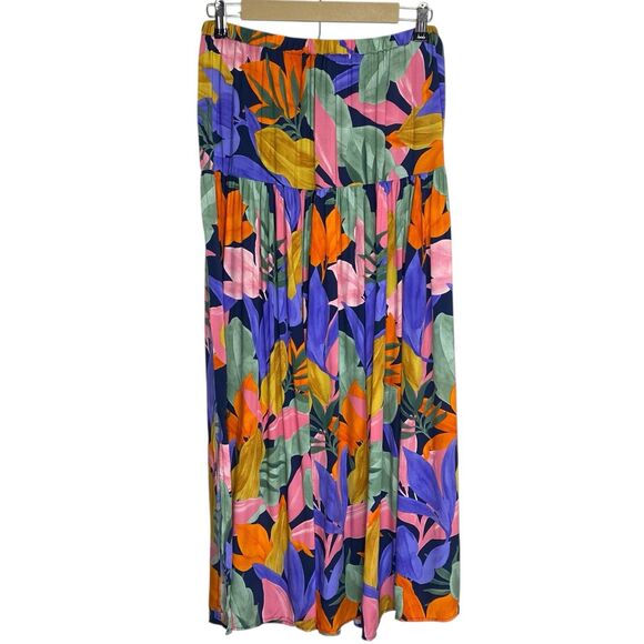 NWOT Abel The Label Maxi Skirt Womens S Anthropologie Floral Tropical Leonard - Picture 2 of 14